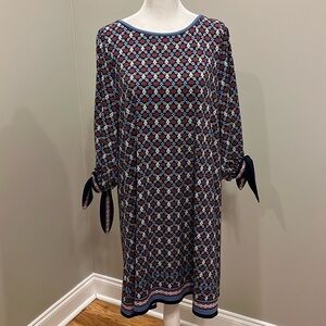 Max Studio Navy Red Dress